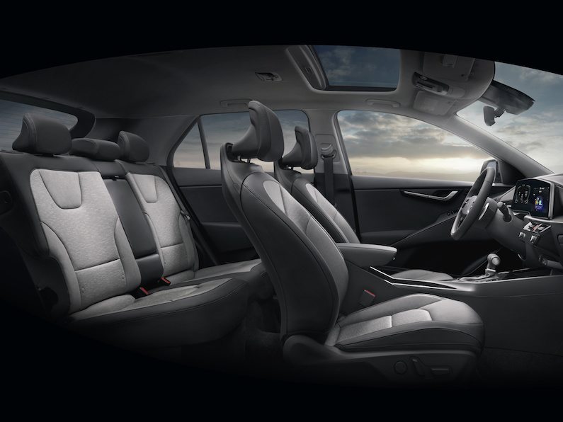 The 2025 Kia Niro is a hybrid SUV with plenty of space fitting eight suitcases normally or twenty with the seats folded.