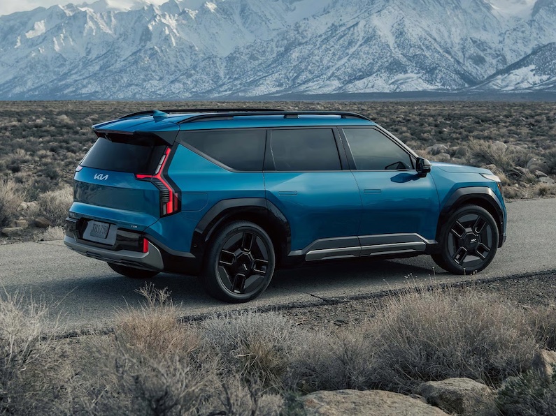 The first ever 2026 Kia EV9 is a three-row electric SUV with up to 305 miles of range and dual-motor all-wheel drive capability.