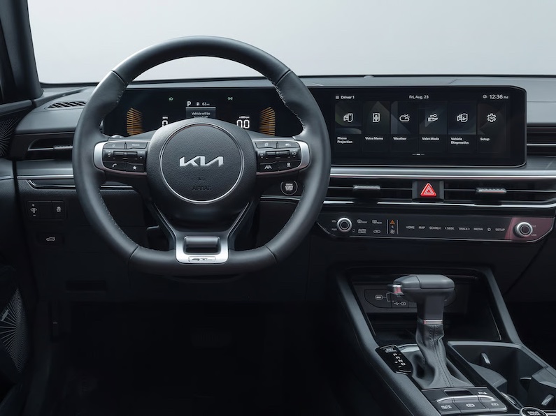 The 2026 Kia K5 is a midsize sedan available in five trims with turbocharged engine options and advanced safety technology.