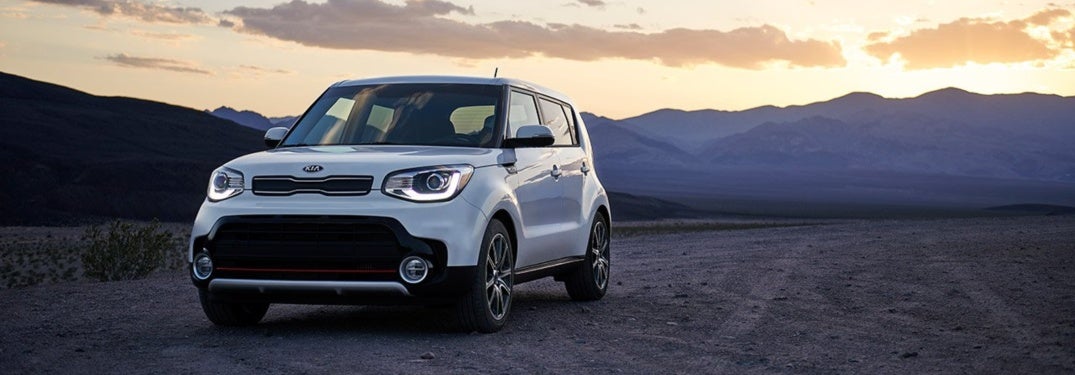 white 2019 kia soul with red detailing